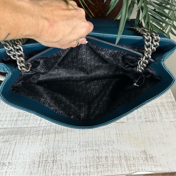 KURT GEIGER - NWOT Teal London Kensington Soft Quilted Leather Crossbody Bag - Picture 16 of 16